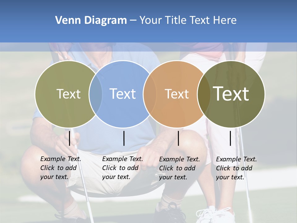 Couple Golfing PowerPoint Template