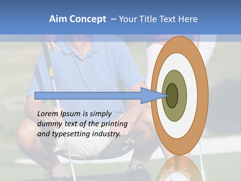 Couple Golfing PowerPoint Template