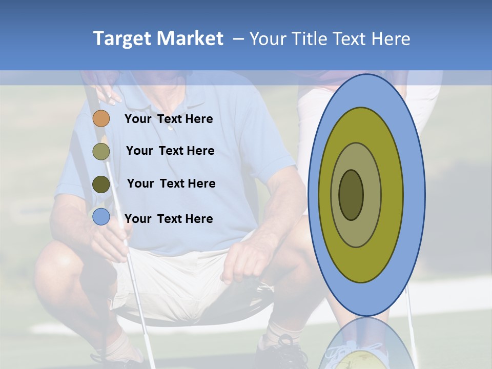 Couple Golfing PowerPoint Template