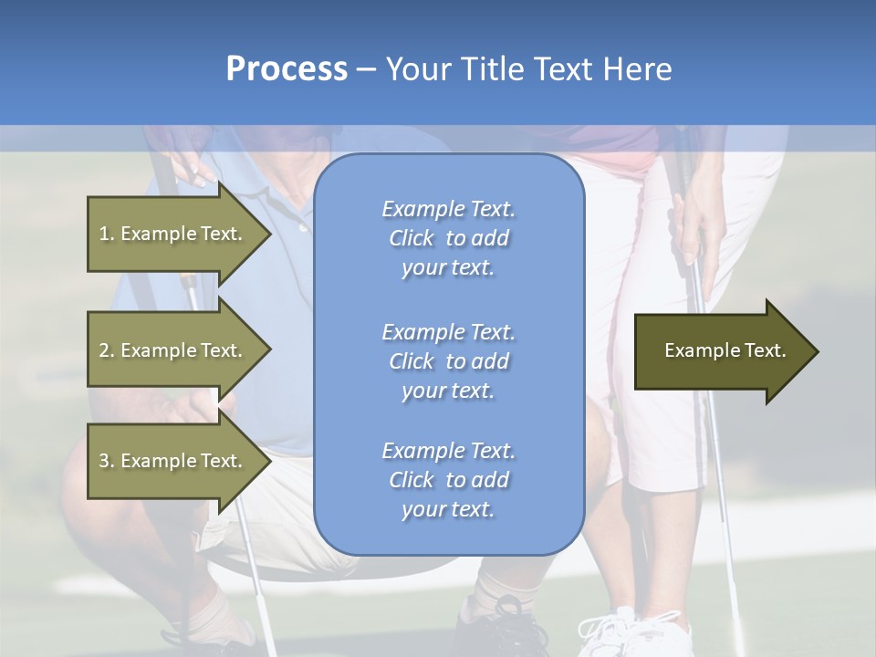 Couple Golfing PowerPoint Template