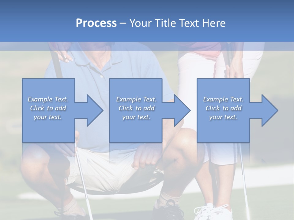 Couple Golfing PowerPoint Template