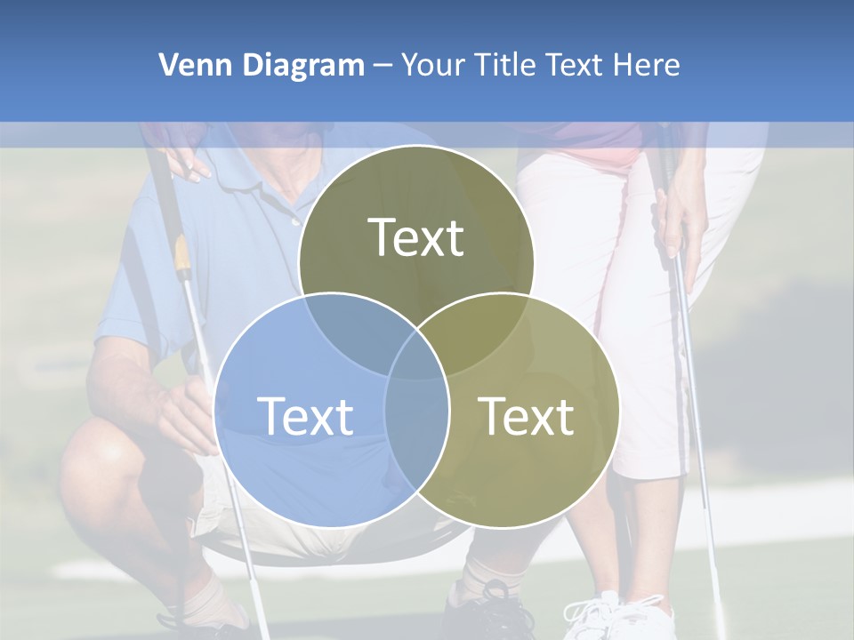 Couple Golfing PowerPoint Template