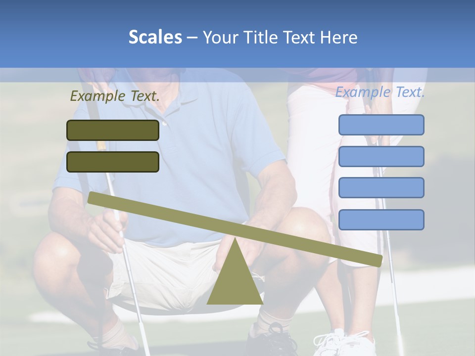Couple Golfing PowerPoint Template