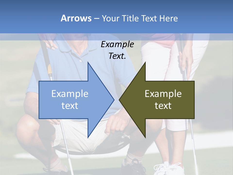 Couple Golfing PowerPoint Template