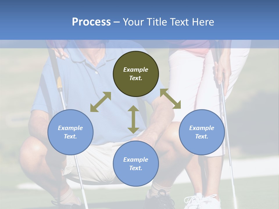 Couple Golfing PowerPoint Template