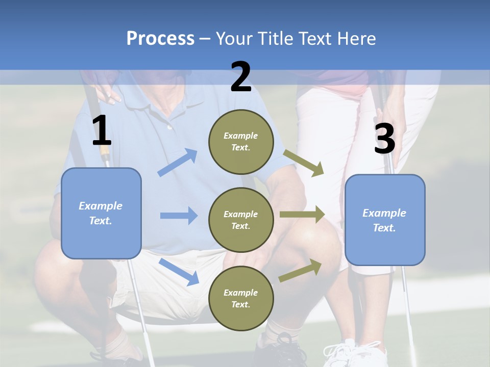 Couple Golfing PowerPoint Template
