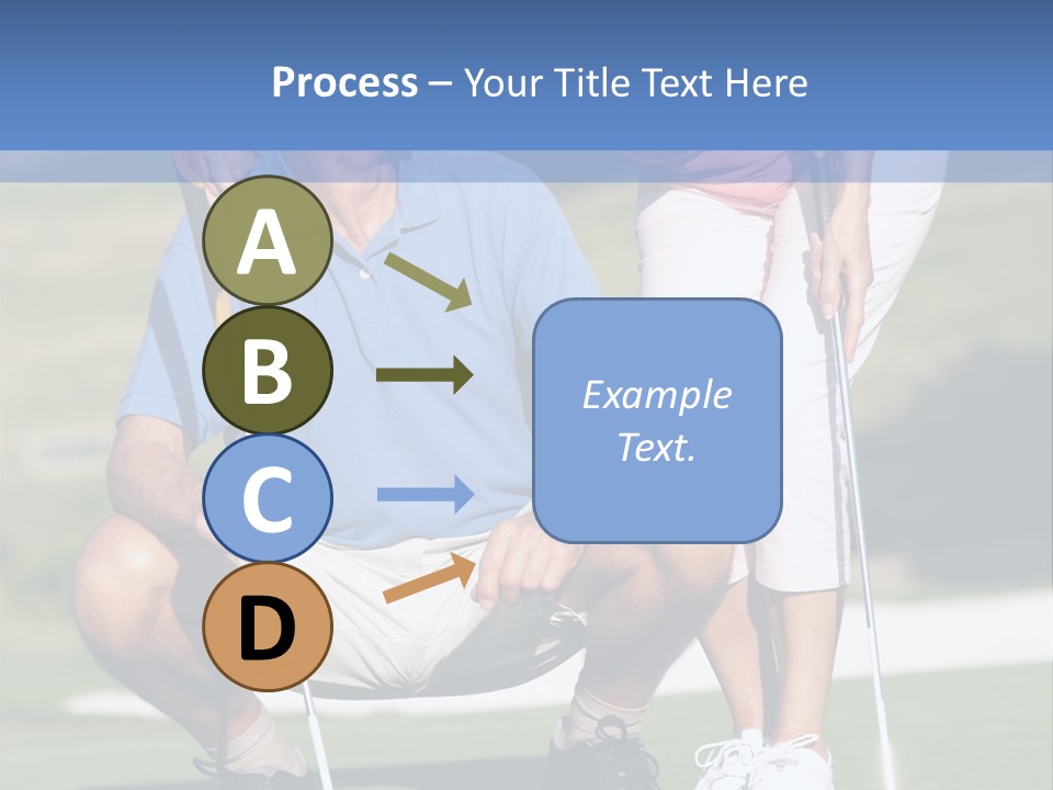 Couple Golfing PowerPoint Template