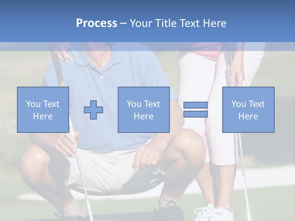Couple Golfing PowerPoint Template