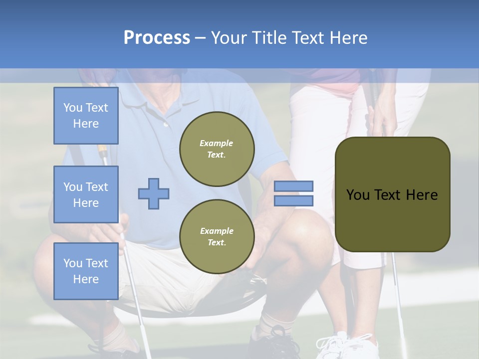 Couple Golfing PowerPoint Template