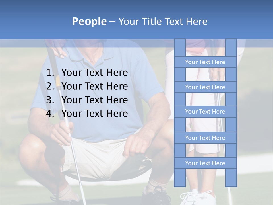 Couple Golfing PowerPoint Template