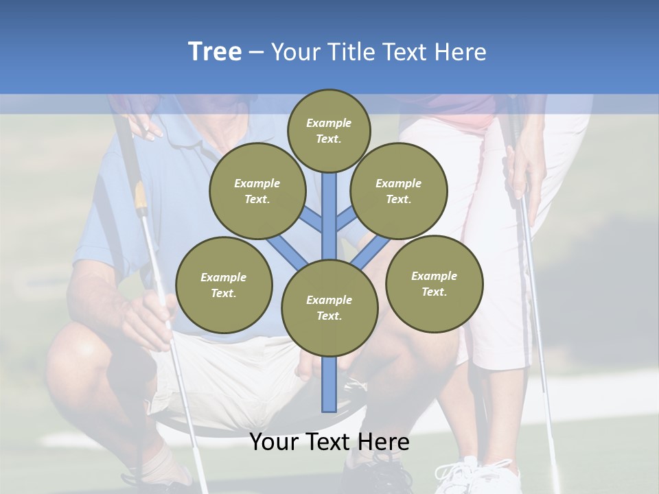 Couple Golfing PowerPoint Template