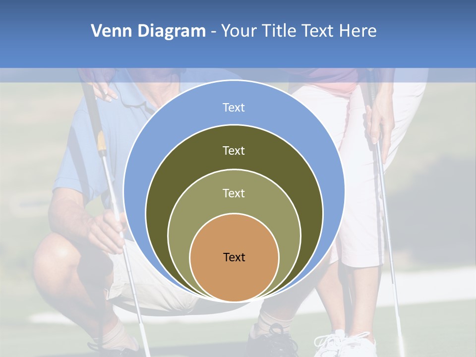 Couple Golfing PowerPoint Template