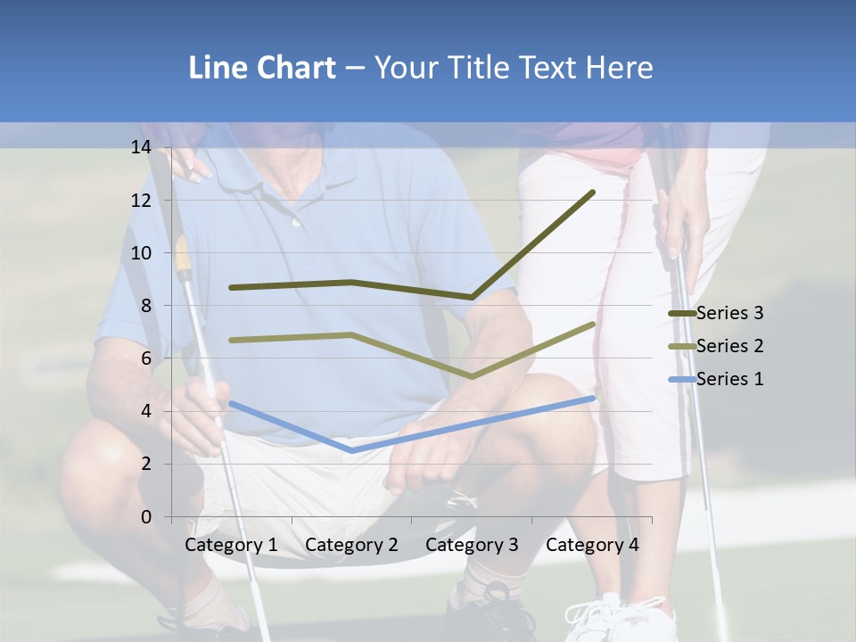 Couple Golfing PowerPoint Template