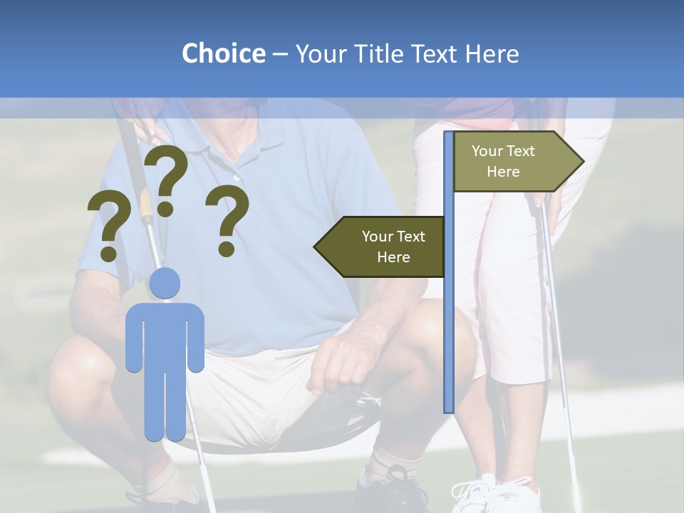 Couple Golfing PowerPoint Template