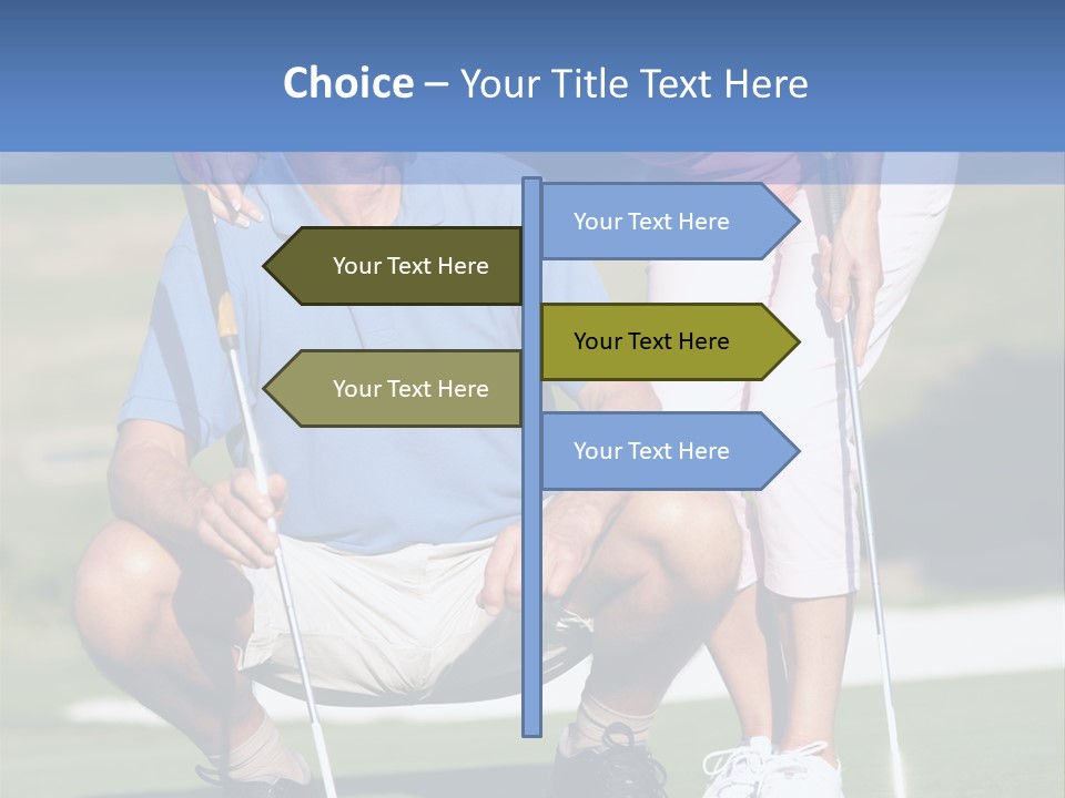 Couple Golfing PowerPoint Template