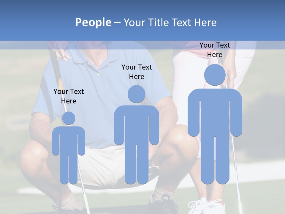 Couple Golfing PowerPoint Template