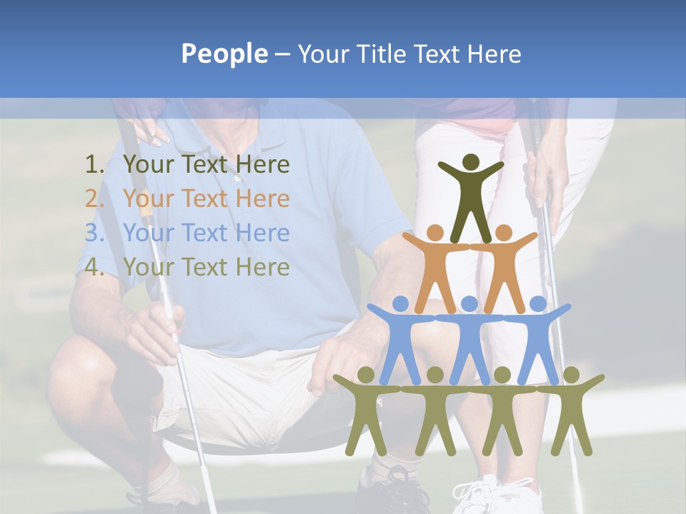 Couple Golfing PowerPoint Template