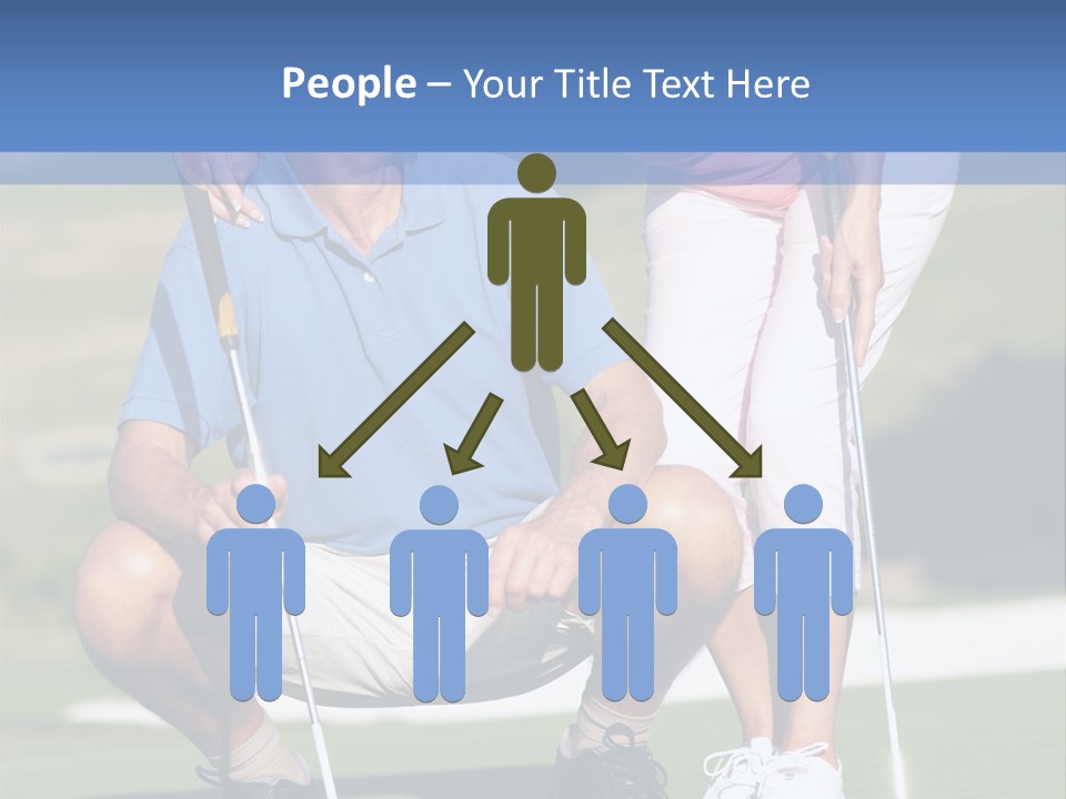 Couple Golfing PowerPoint Template