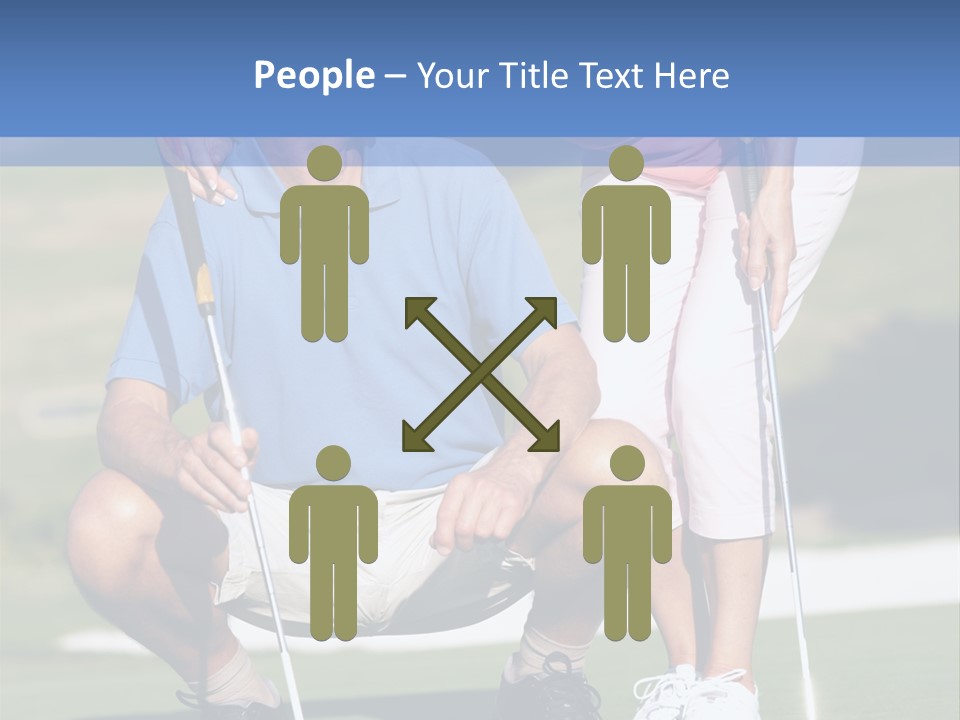 Couple Golfing PowerPoint Template
