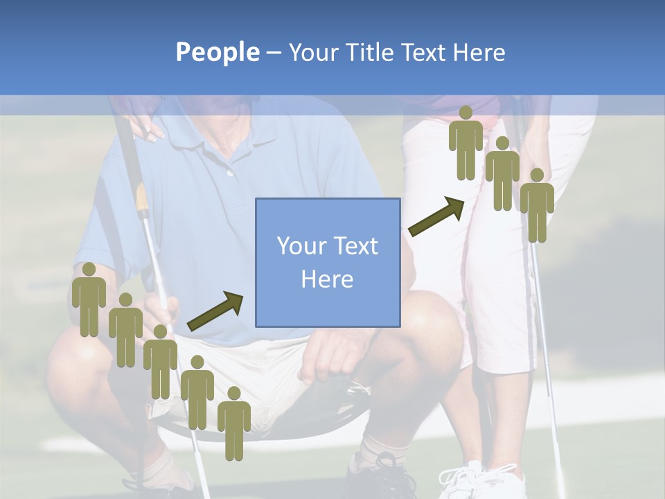 Couple Golfing PowerPoint Template