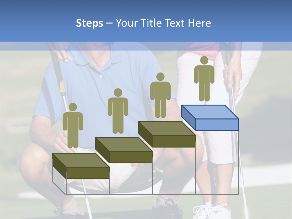 Couple Golfing PowerPoint Template