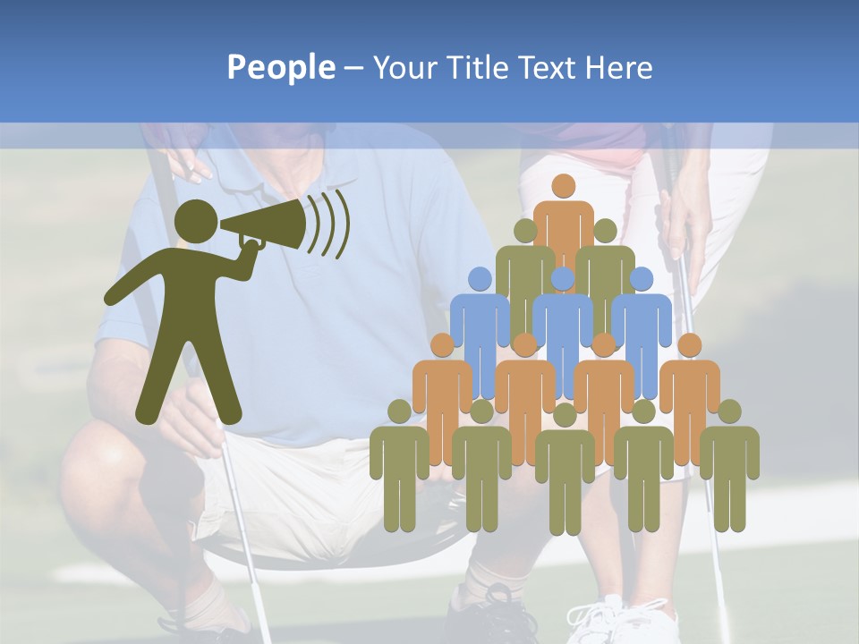 Couple Golfing PowerPoint Template