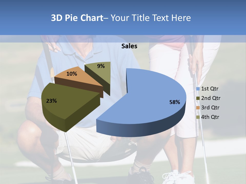 Couple Golfing PowerPoint Template