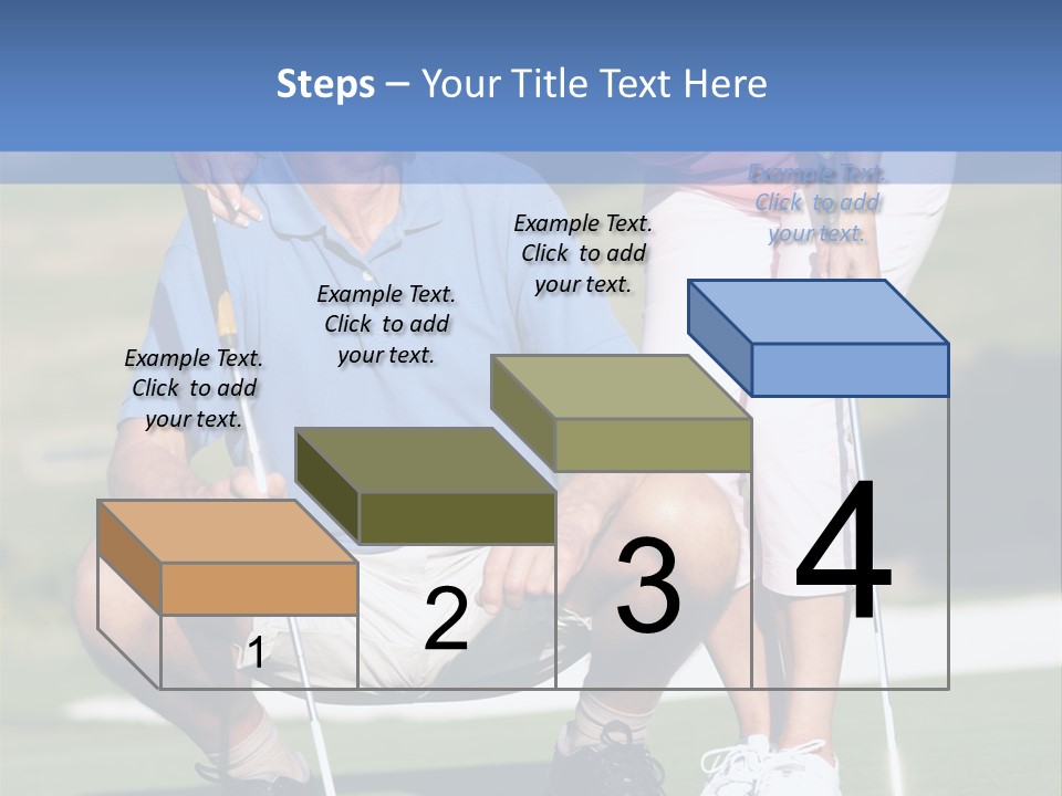 Couple Golfing PowerPoint Template