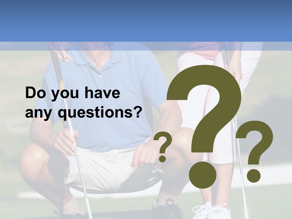 Couple Golfing PowerPoint Template