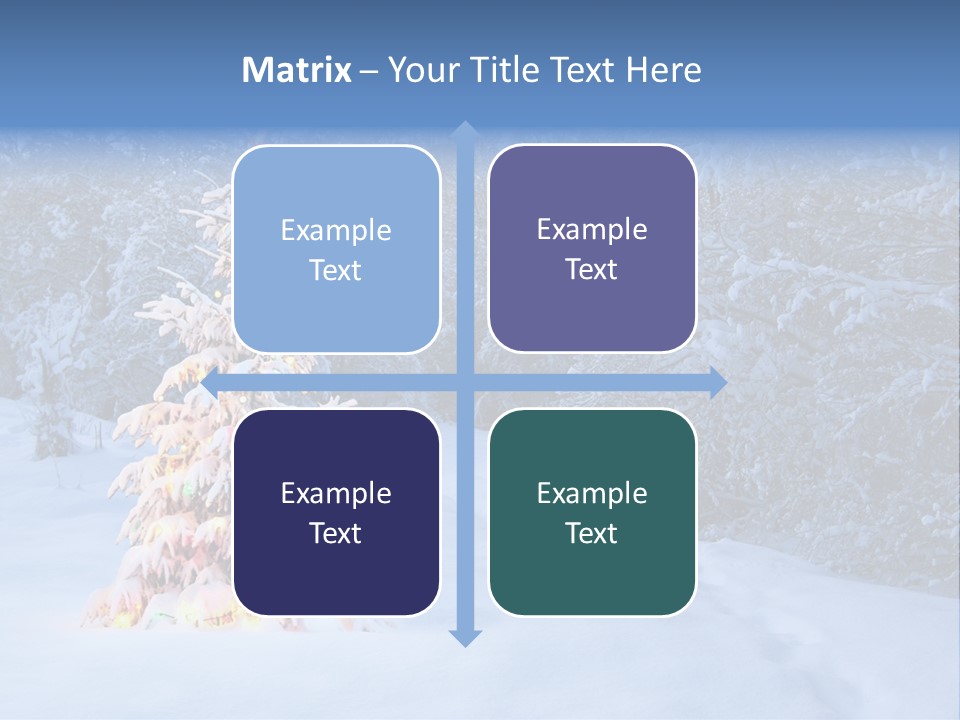 Christmas Tree In Snow PowerPoint Template