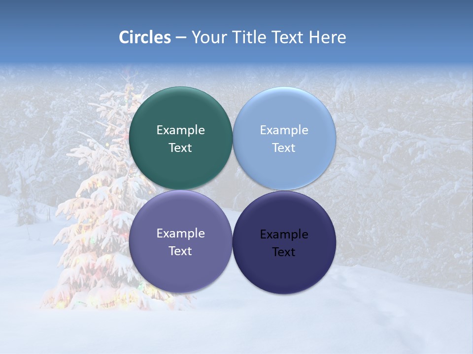 Christmas Tree In Snow PowerPoint Template