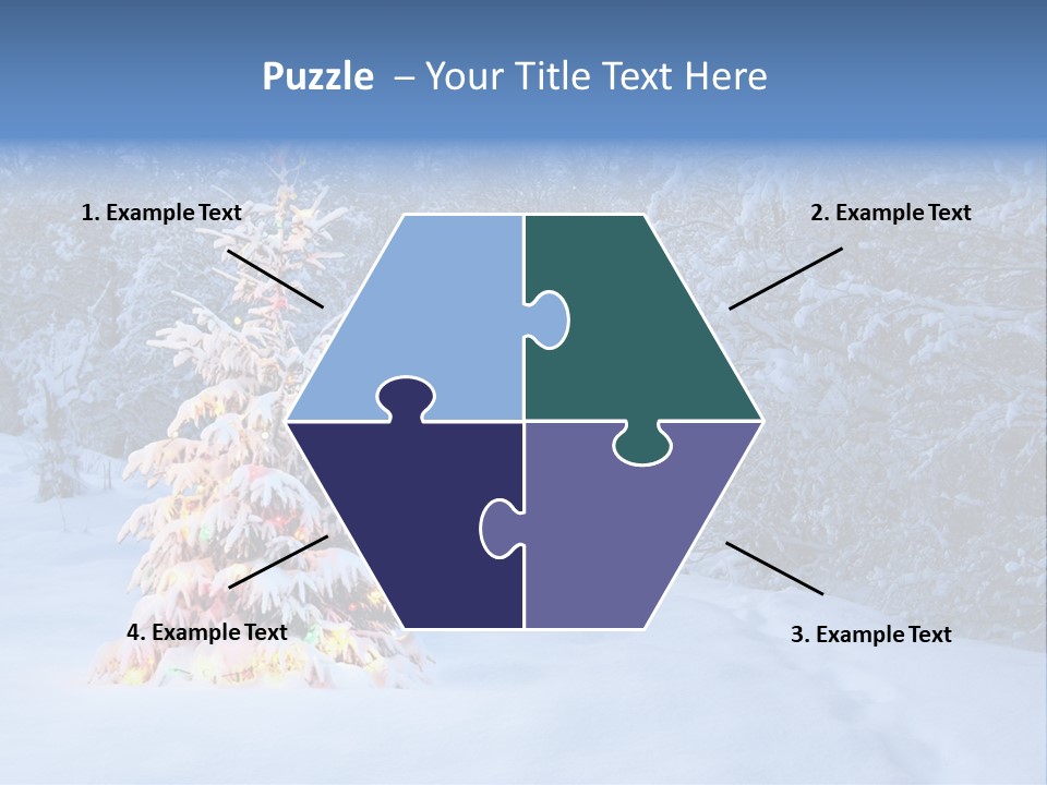 Christmas Tree In Snow PowerPoint Template