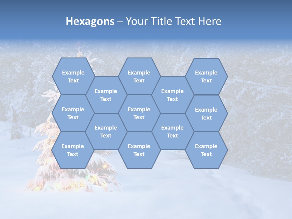 Christmas Tree In Snow PowerPoint Template