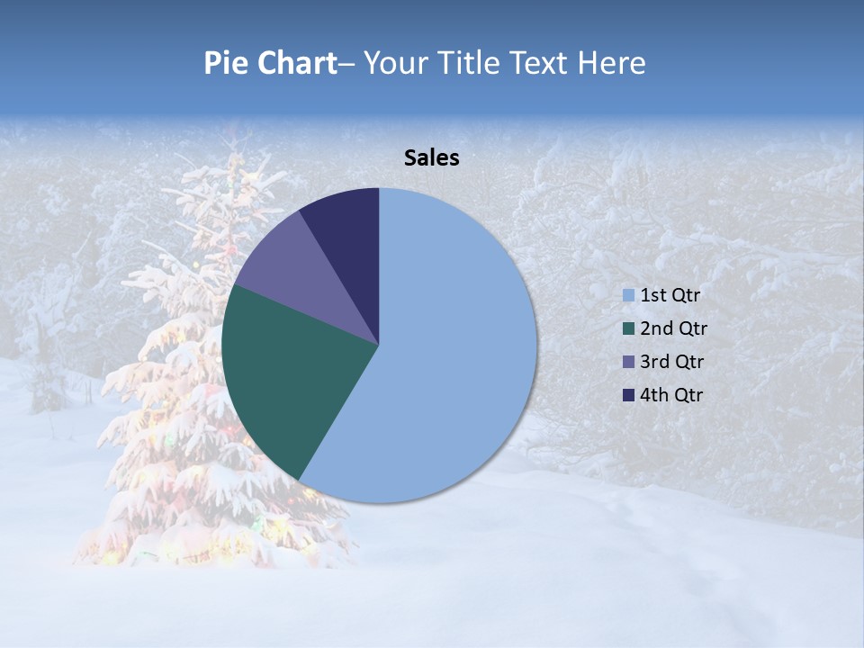 Christmas Tree In Snow PowerPoint Template