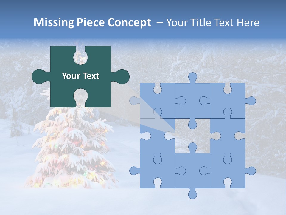 Christmas Tree In Snow PowerPoint Template