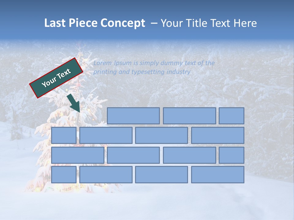 Christmas Tree In Snow PowerPoint Template