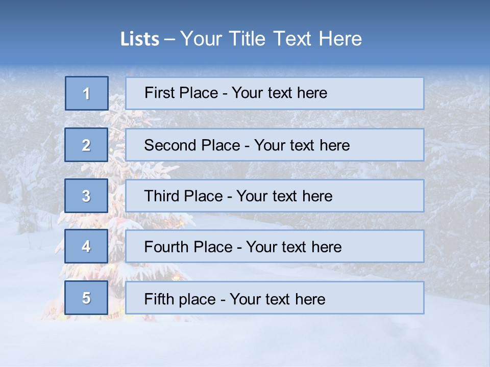 Christmas Tree In Snow PowerPoint Template