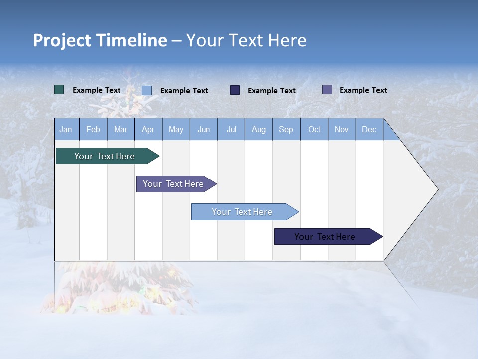 Christmas Tree In Snow PowerPoint Template