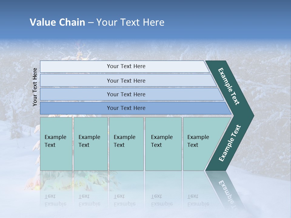 Christmas Tree In Snow PowerPoint Template