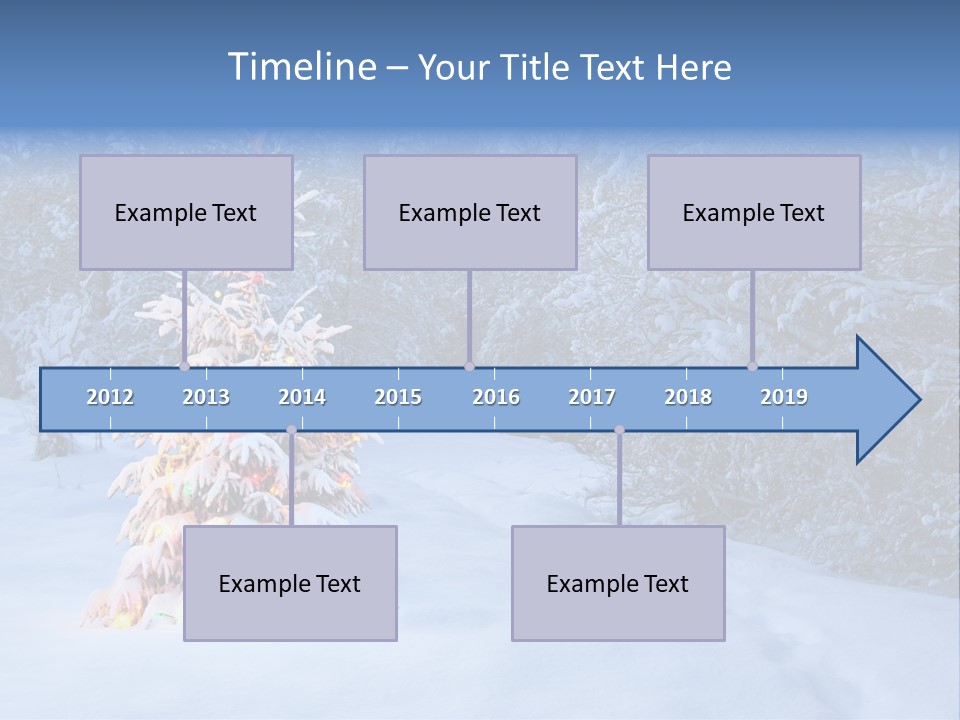 Christmas Tree In Snow PowerPoint Template