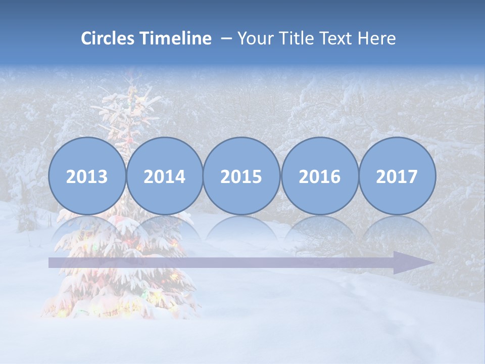 Christmas Tree In Snow PowerPoint Template