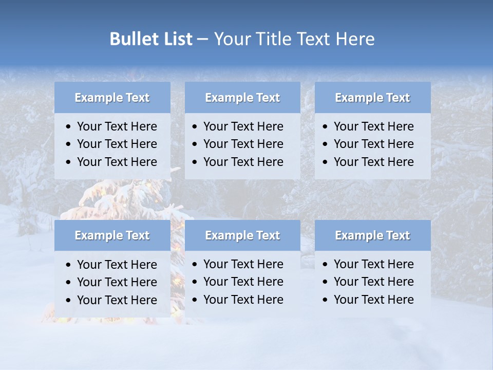 Christmas Tree In Snow PowerPoint Template