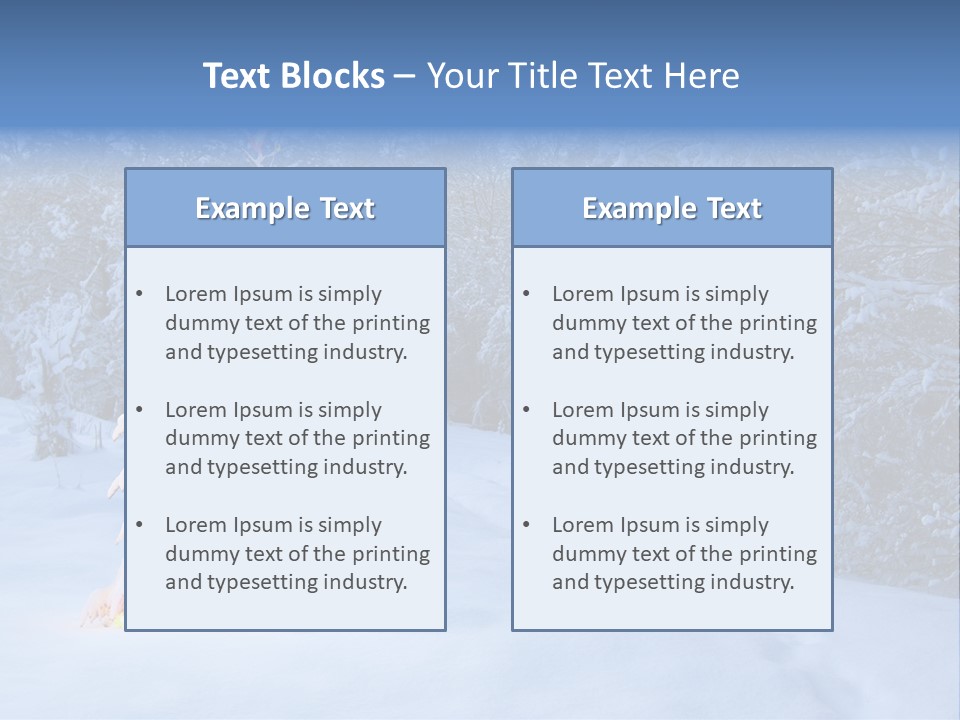 Christmas Tree In Snow PowerPoint Template