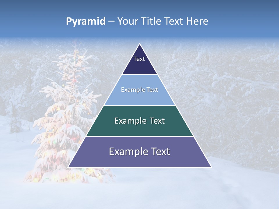 Christmas Tree In Snow PowerPoint Template