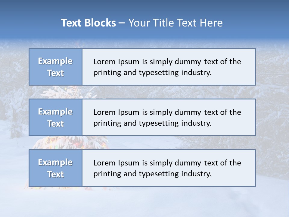 Christmas Tree In Snow PowerPoint Template