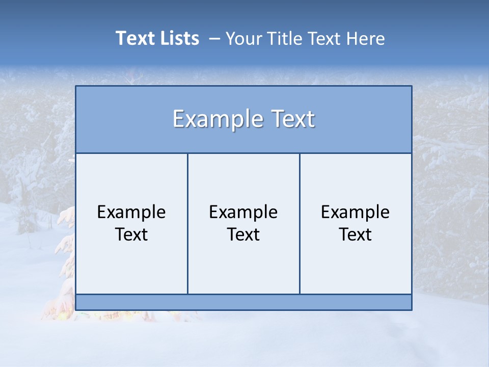 Christmas Tree In Snow PowerPoint Template