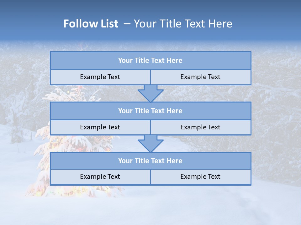 Christmas Tree In Snow PowerPoint Template