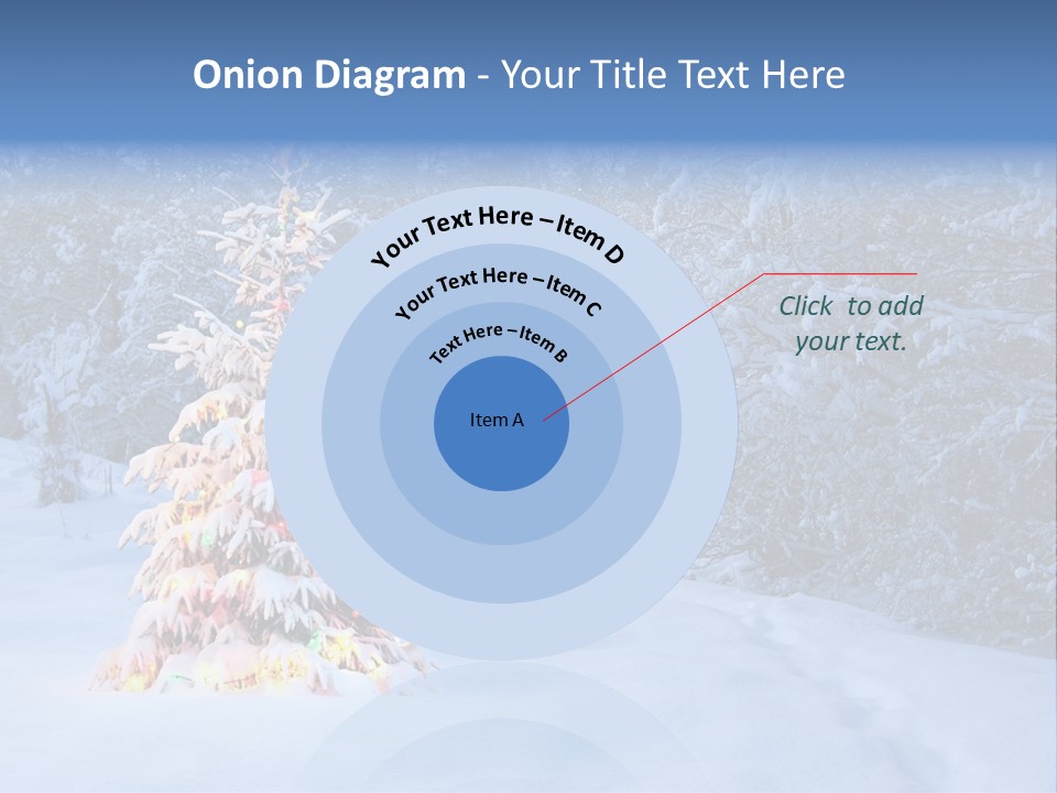 Christmas Tree In Snow PowerPoint Template