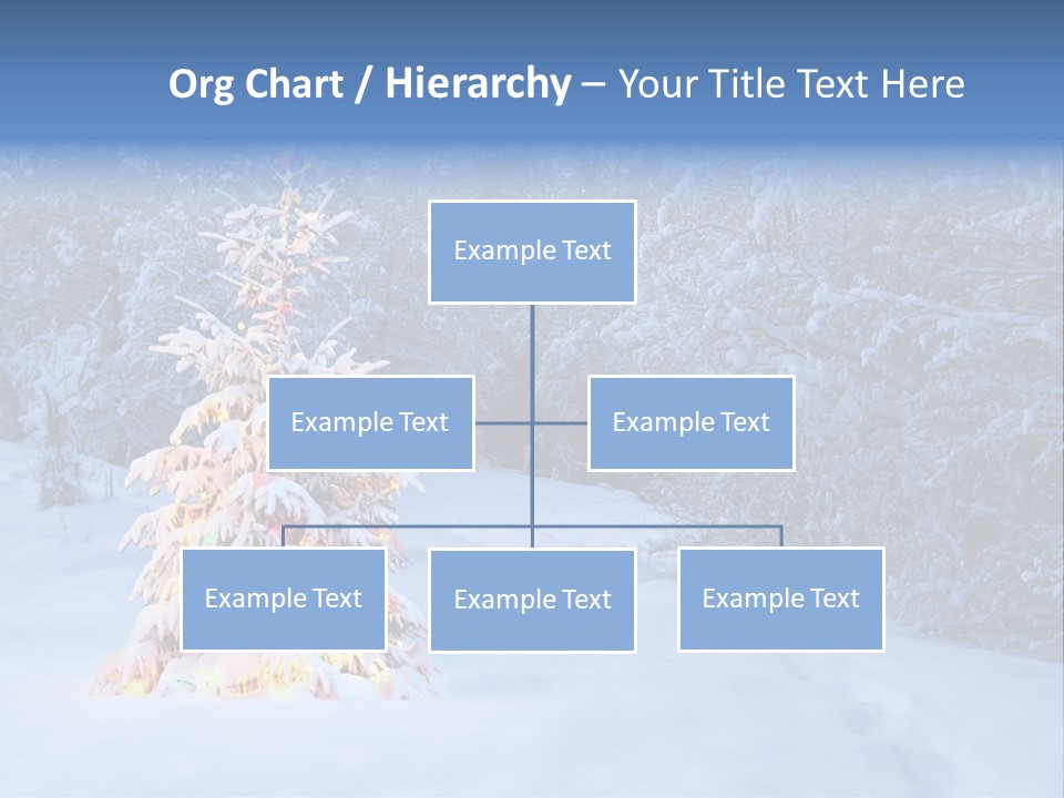 Christmas Tree In Snow PowerPoint Template
