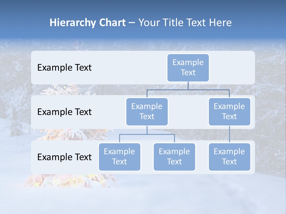 Christmas Tree In Snow PowerPoint Template